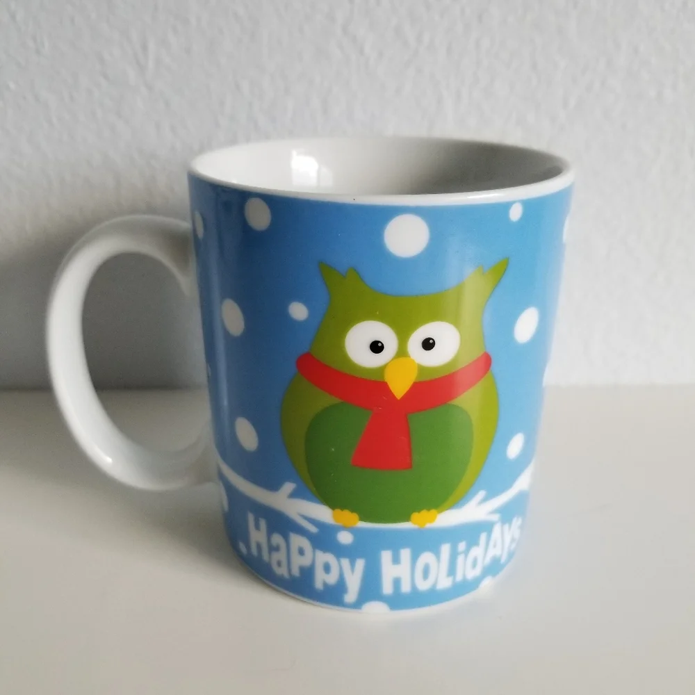 Pier 1 Imports - Owl Happy Holidays Mug